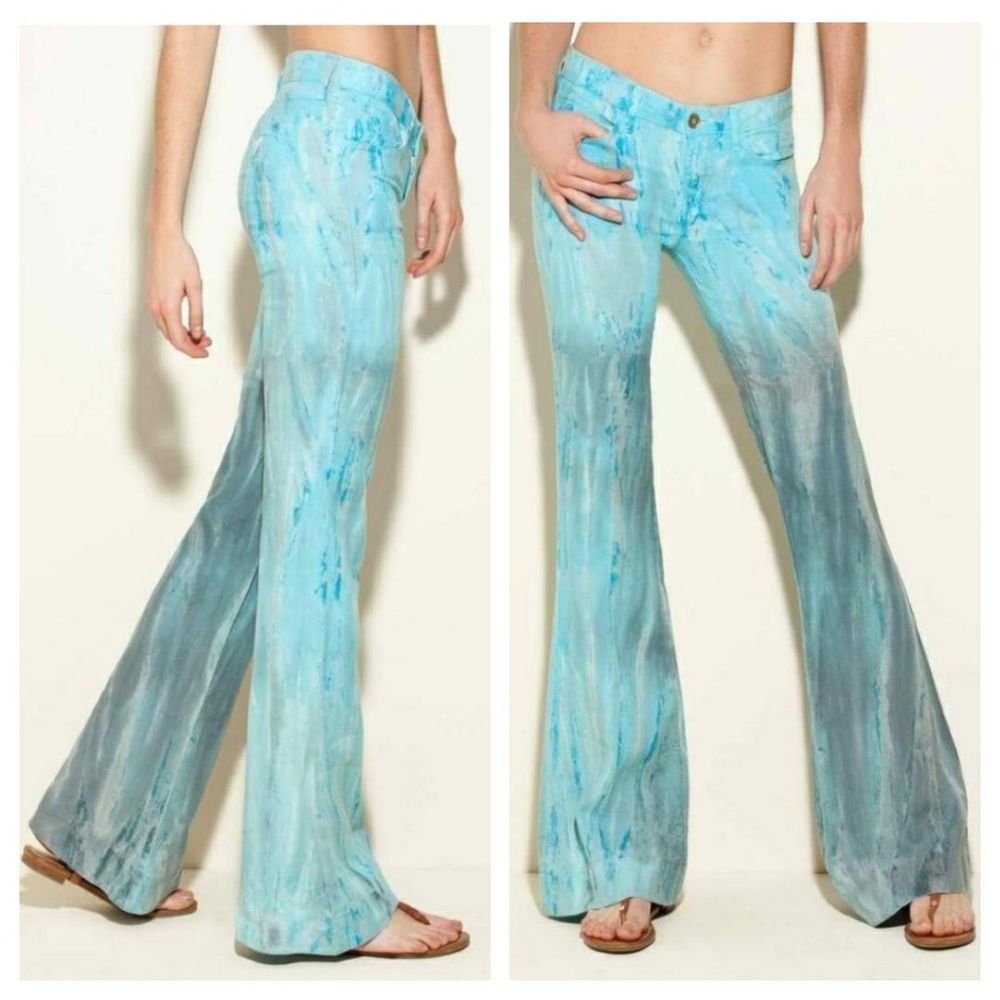GUESS Women's Brittney Flare Linen Pants sz 23